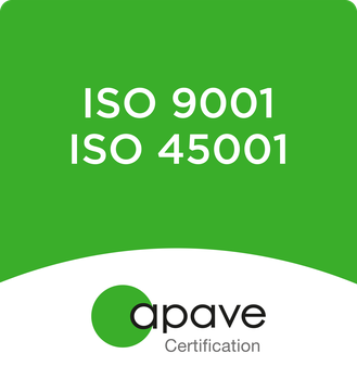 Certification ISO 9001 et ISO 45001 délivrée par Apave — CVL International